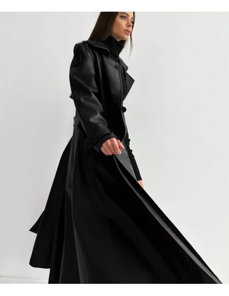 Тренч в черном цвете