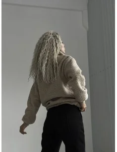 Женский бомбер TEDDY в бежевом цвете 2