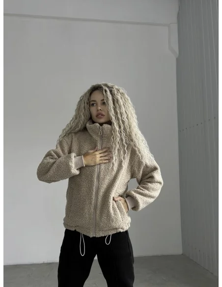 Жіночий бомбер TEDDY у бежевому кольорі Жіночий бомбер TEDDY у бежевому кольорі