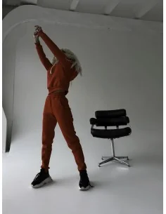 Женский, теплый костюм в красном цвете