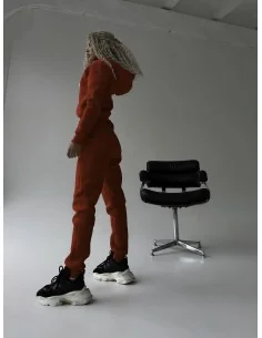 Женский, теплый костюм в красном цвете 2