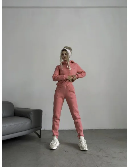 Жіночій, теплий костюм у рожевому кольорі