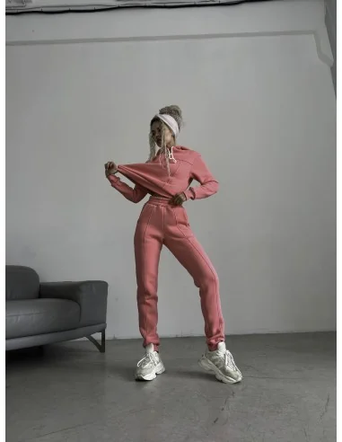 Жіночій, теплий костюм у рожевому кольорі