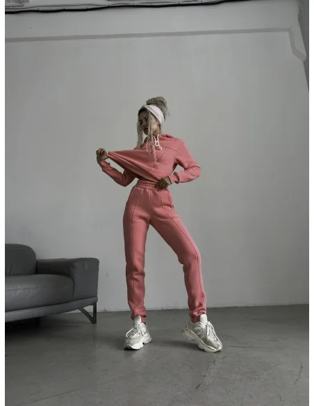 Жіночій, теплий костюм у рожевому кольорі