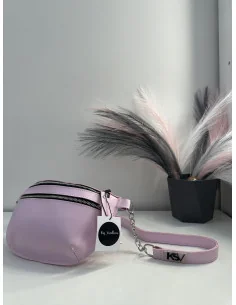 Бананка - поясная сумка, женская, в розовом цвете 2