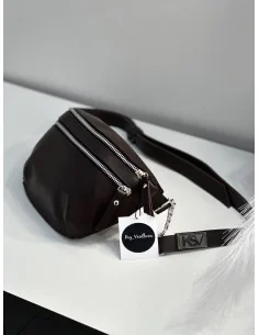 Бананка - поясная сумка, женская, в коричневом цвете 2