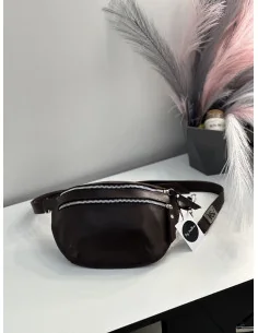 Бананка - поясная сумка, женская, в коричневом цвете