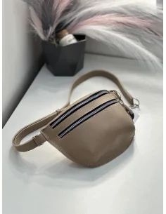 Бананка - поясная сумка, женская, в бежевом цвете