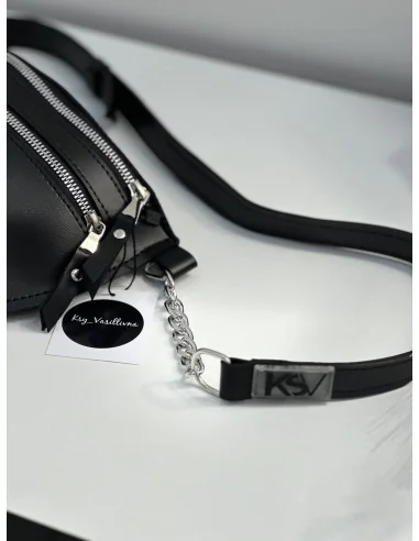 Бананка - поясная сумка, женская, в черном цвете