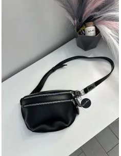 Бананка - поясная сумка, женская, в черном цвете