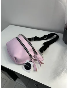 Поясная сумка - бананка, женская, в розовом цвете 2