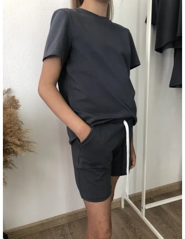 Костюм для девочек в цвете графит