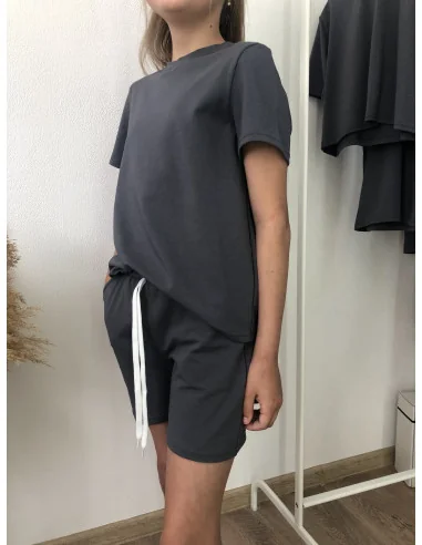 Костюм для девочек в цвете графит