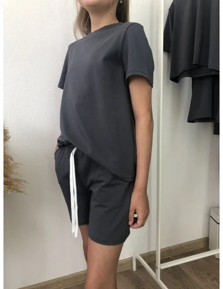 Костюм для девочек в цвете графит