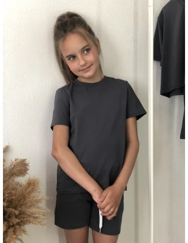 Костюм для девочек в цвете графит