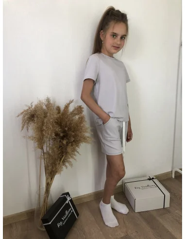 Костюм для девочек в цвете камень