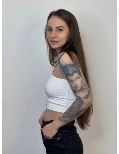 Топ на одне плече у білому кольорі