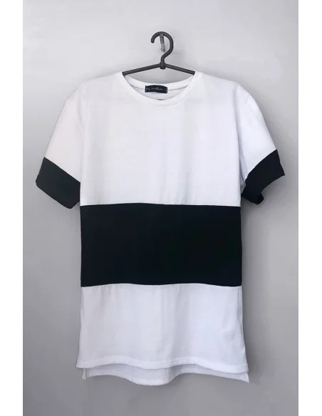 Футболка чорно-біла Classic UNISEX, полосата з чорною смужкою