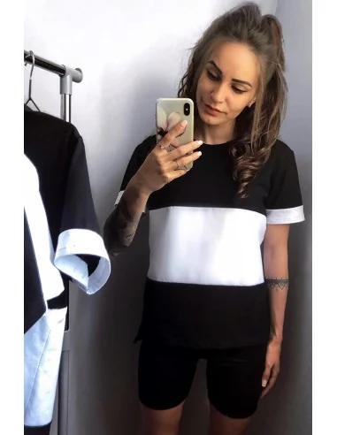 Футболка черно-белая Classic UNISEX, полосатая с белой полоской Футболка черно-белая Classic UNISEX, полосатая с белой полоской