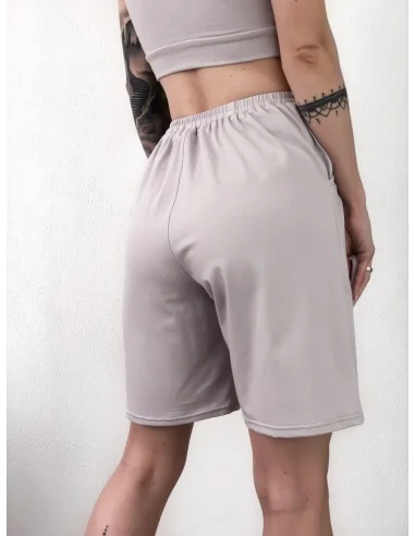 Шорты женские, удлиненные, цвет-камень