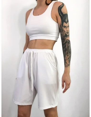 Шорти жіночі, подовжені, колір-білий