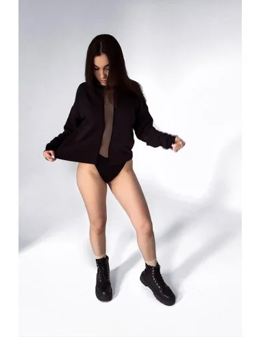 Свитшот женский, с сеткой по средине Свитшот женский, с сеткой по средине