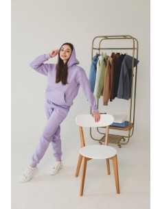 Женский спортивный костюм на флисе, цвет - фиолетовый