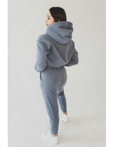 Женский спортивный костюм на флисе, цвет - серый Женский спортивный костюм на флисе, цвет - серый
