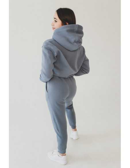 Женский спортивный костюм на флисе, цвет - серый Женский спортивный костюм на флисе, цвет - серый