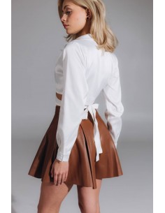 Женская рубашка молочного цвета 2