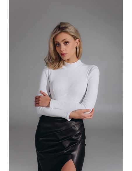 Спідниця з еко шкіри в чорному кольрі Спідниця з еко шкіри в чорному кольрі