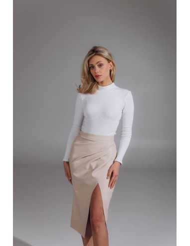 Юбка из эко кожи в цвете слоновая кость Юбка из эко кожи в цвете слоновая кость