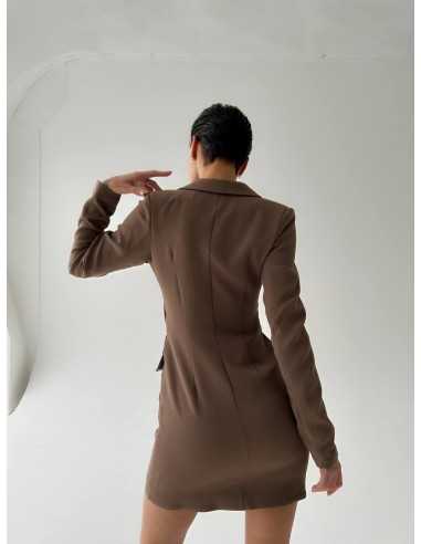 Сукня з вирізом у кольорі мокко