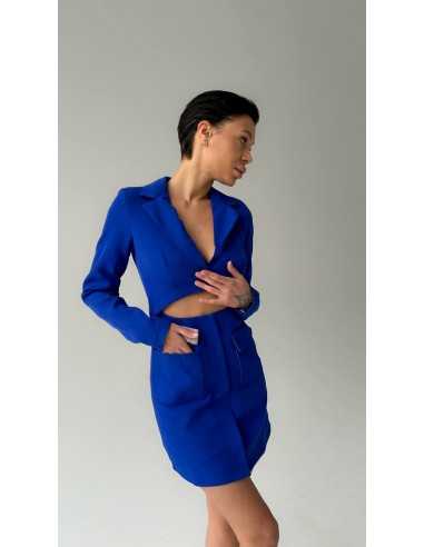 Сукня з вирізом у кольорі електрик