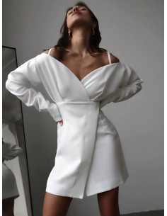 Платье с бретельками в цвете молоко