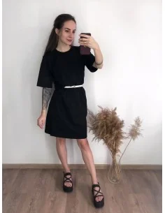 Платье-футболка, цвет-черный