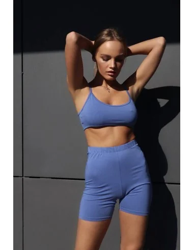 Літній, жіночій костюм у кольорі синій джинс