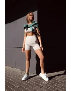 Летний, женский костюм в цвете горлица 2